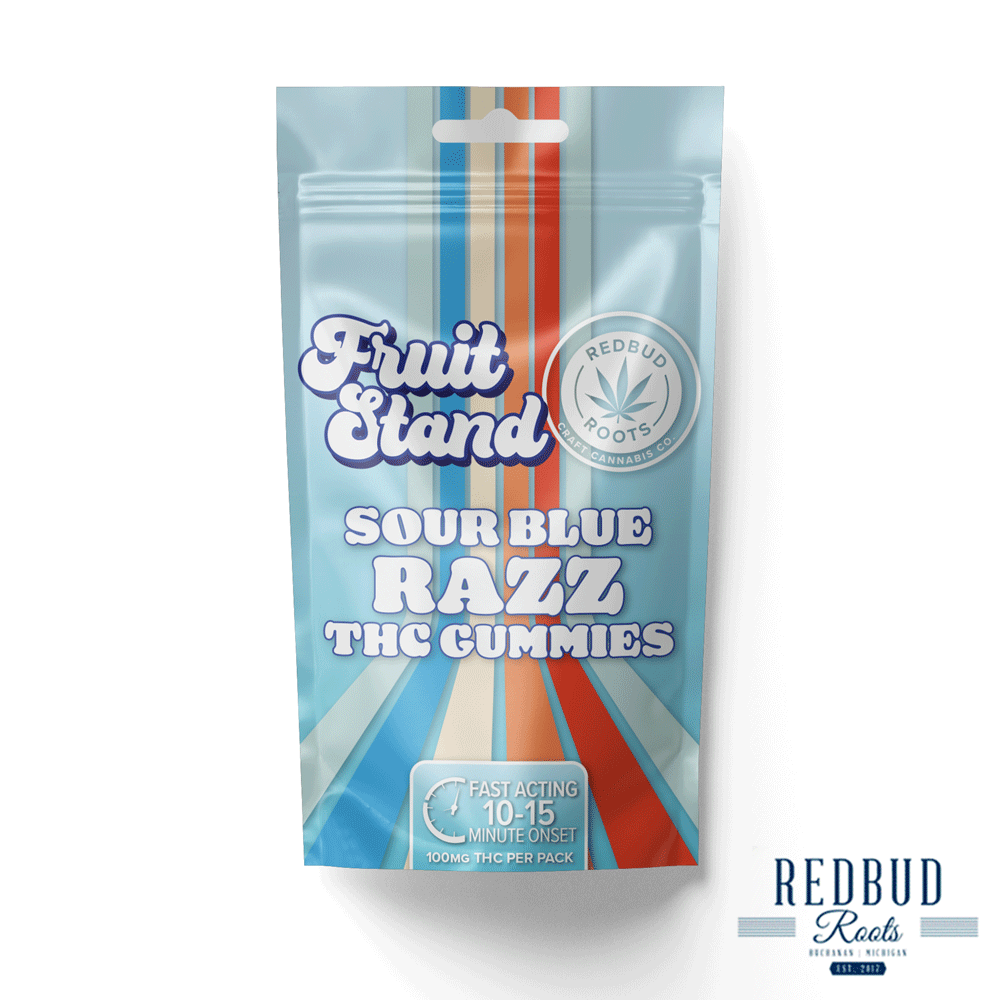 Sour Blue Razz Flavored THC Gummies